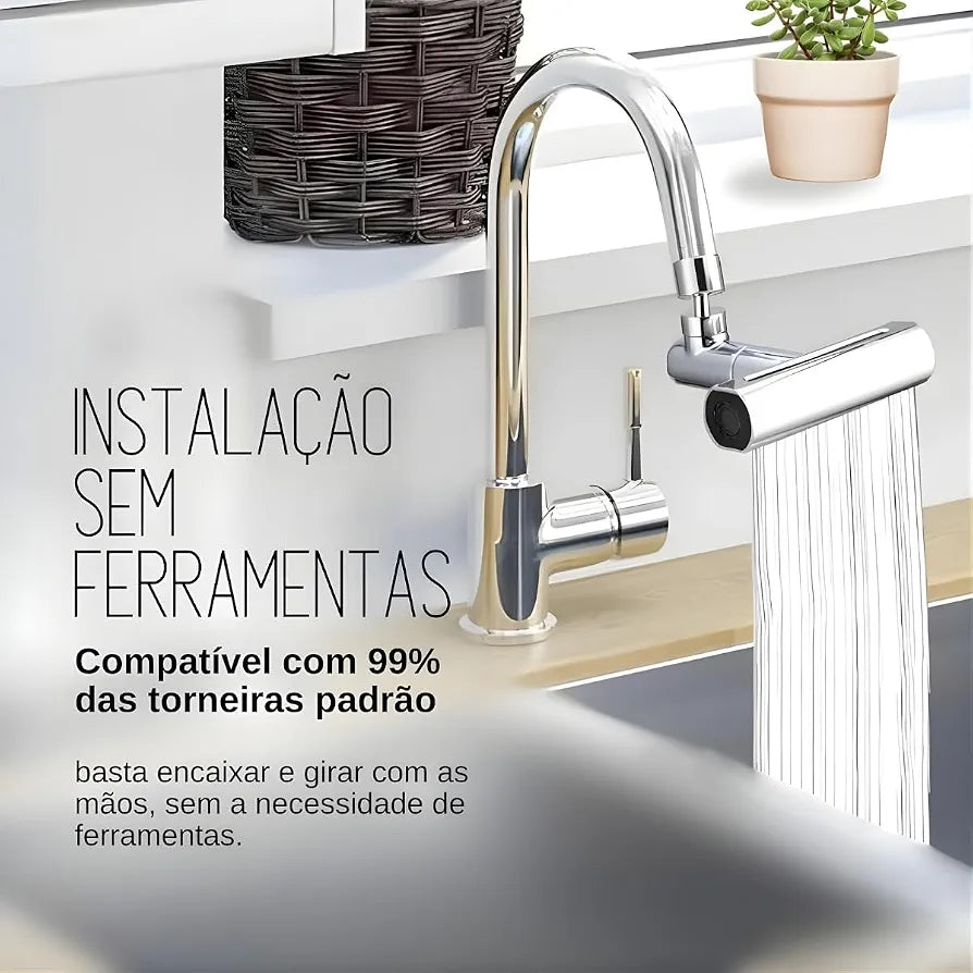 Extensor de Grifo Ahorrador de Agua 360° Universal – Aumenta la Presión, Ahorra Agua y Facilita la Limpieza